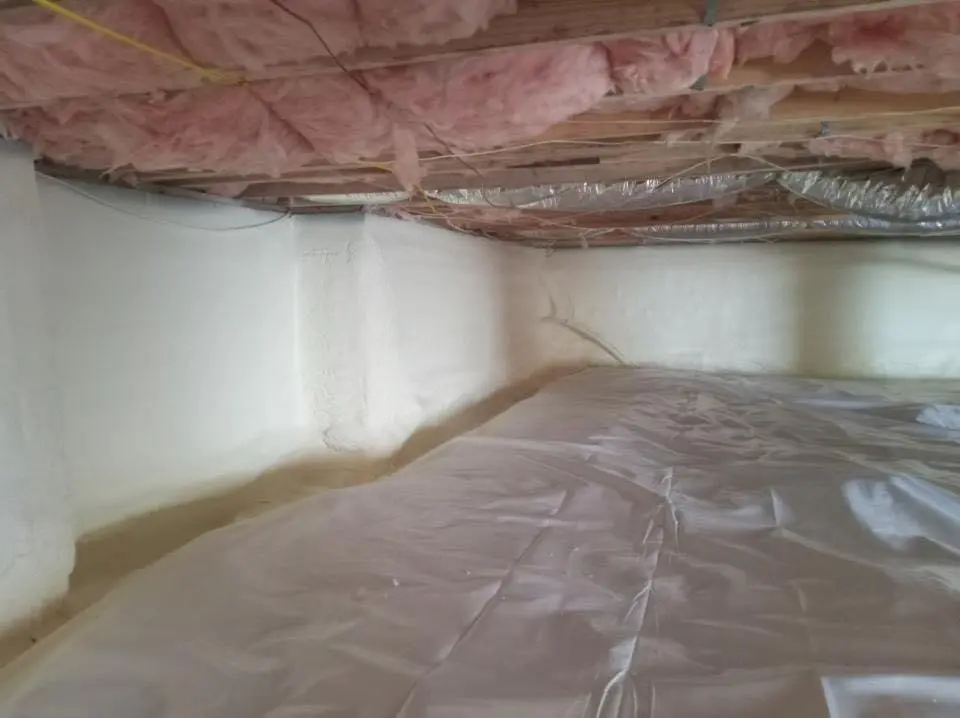 Crawl space encapsulation with closed-cell spray foam for Attic Insulation in Miramar Beach